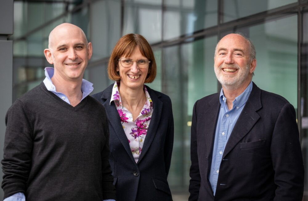 Prothea team L R Jim Stone CTO Anne Moore COO Crispin Simon CEO CREDIT Prothea Technologies