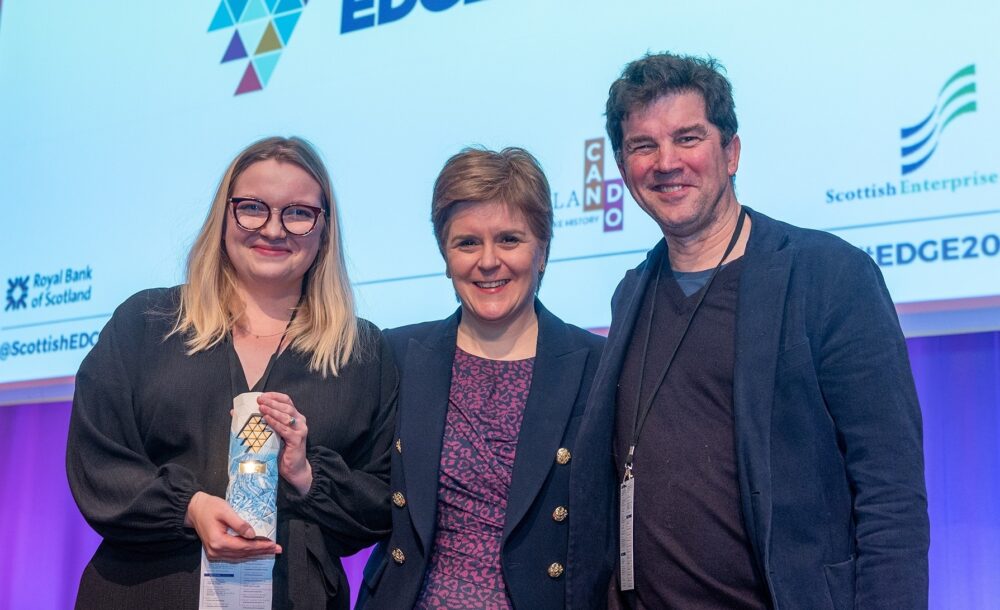 First Minister Nicola Sturgeon with Mask Logic 1 COP