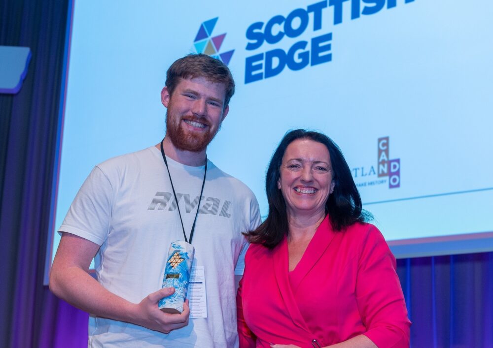 Rival SC with Elaine Morrison Scottish Enterprise crop