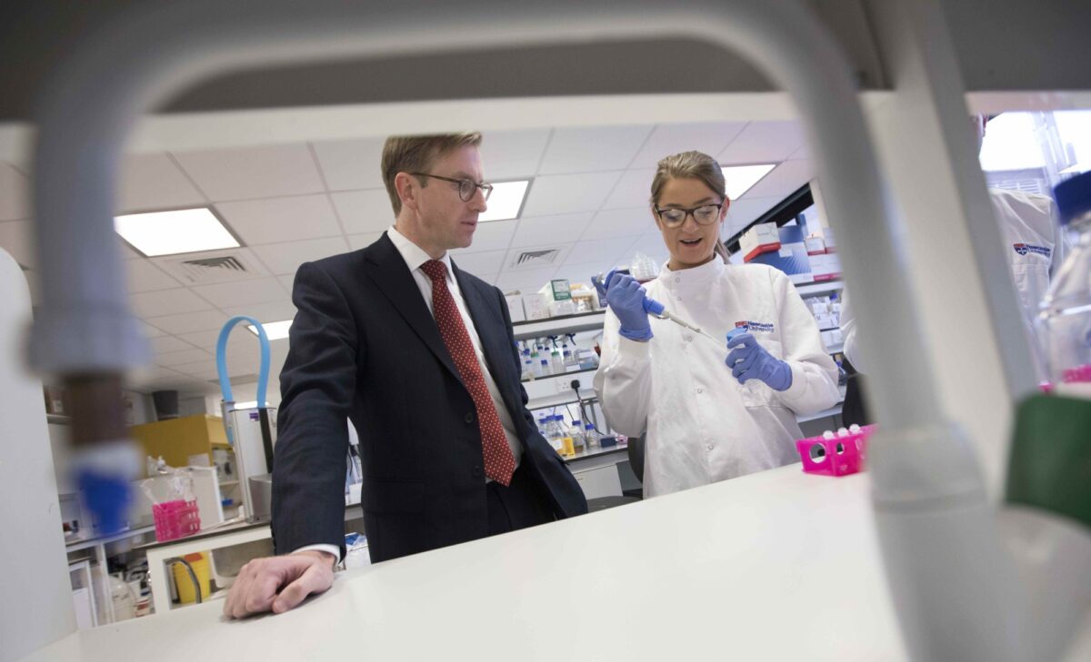 Prof Quentin Anstee of Newcastle University in the lab