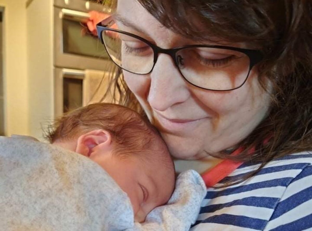 Study volunteer Jacqueline and baby Olla