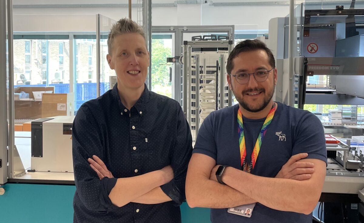 From L to R Professor Susan Rosser and Dr Giovanni Stracquadanio