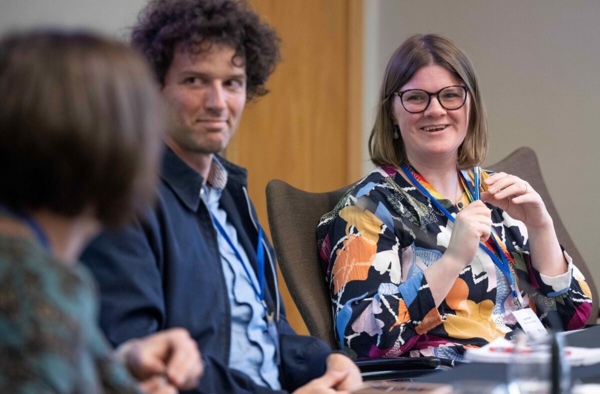 Engineering biology panel Dr Michael Pickard and Dr Lucy Wishart WEB