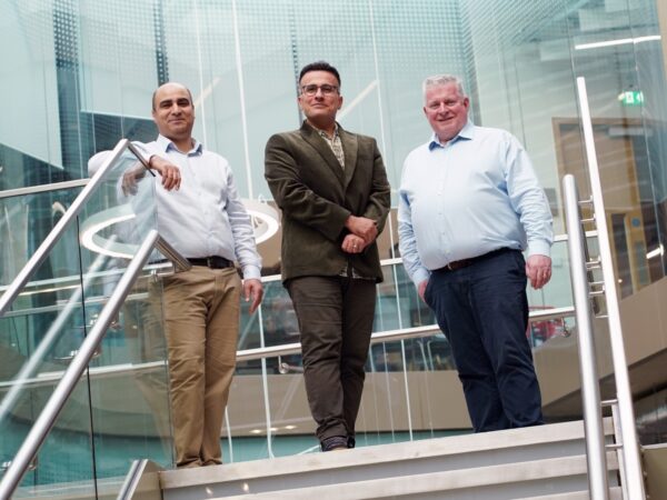 Left to right are Kia Nazarpour Hadi Heidari and Noel Mc Kenna of Neuranics by Stewart Attwood