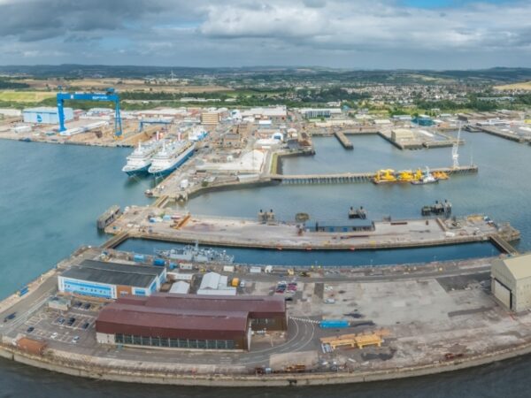 Aerial shot of Rosyth
