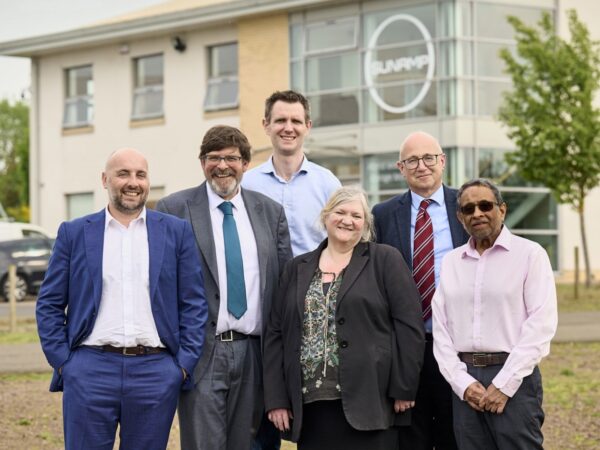 L to R Maurizio Zaglio Andrew Bissell Dr David Oliver Susan Lang Bissell Prof Colin Pulham Sandy Gataora