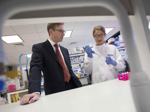 Prof Quentin Anstee of Newcastle University in the lab