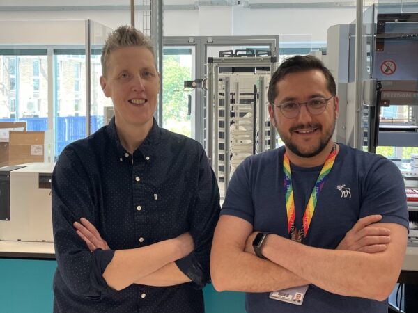 From L to R Professor Susan Rosser and Dr Giovanni Stracquadanio