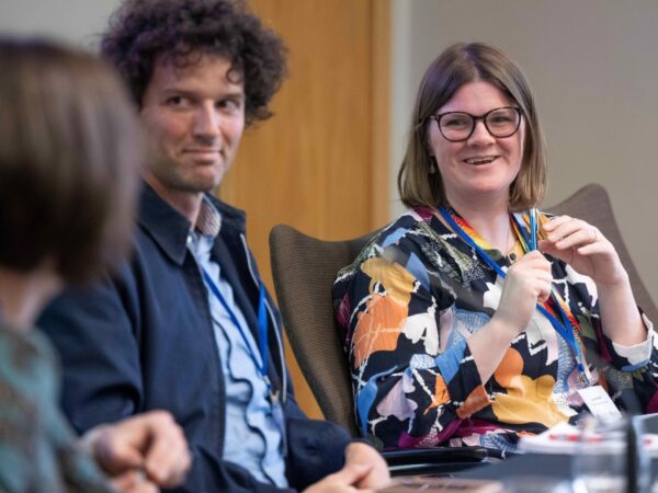 Engineering biology panel Dr Michael Pickard and Dr Lucy Wishart WEB